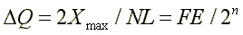 AQ=2X/NL=FE/(2^n)