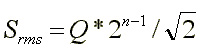 Q*2^(n-1)/sqrt(2)